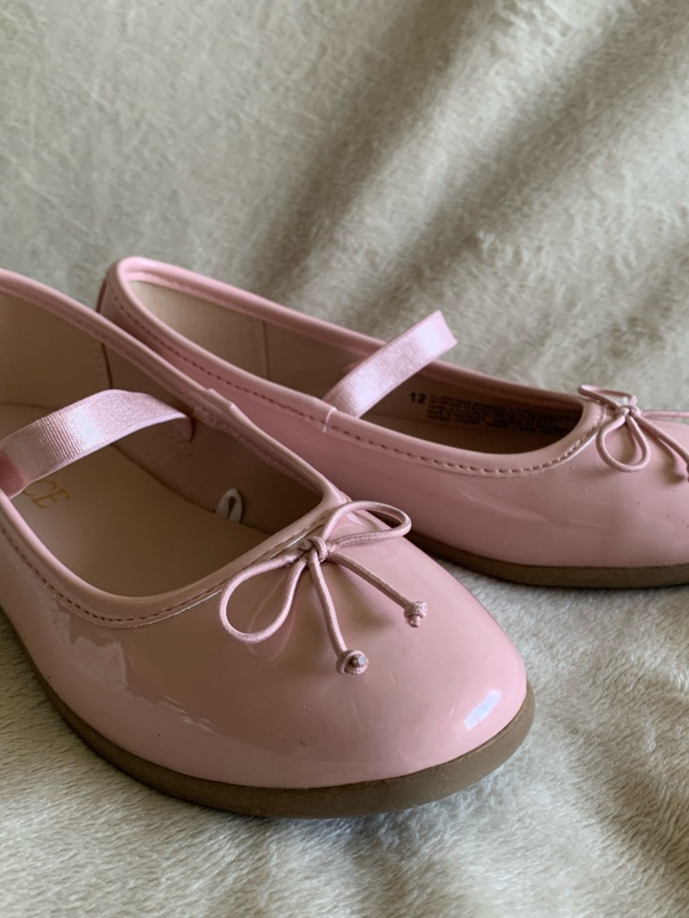 Place Pink Patent Mary Jane Ballet Flats with Bow